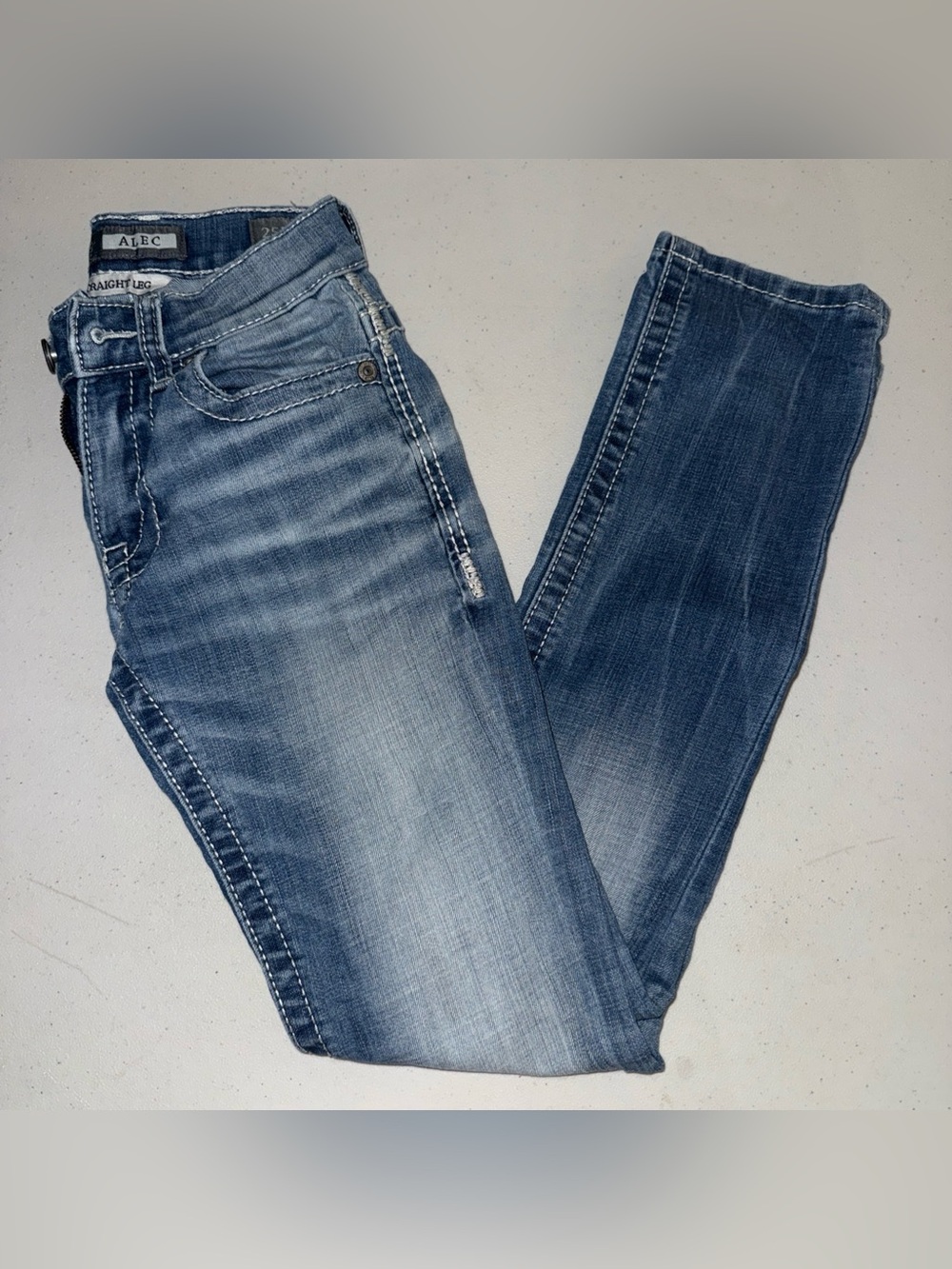 BKE Women's Skinny Jeans - Light Blue Faded Wash 25RX28 ALEC
